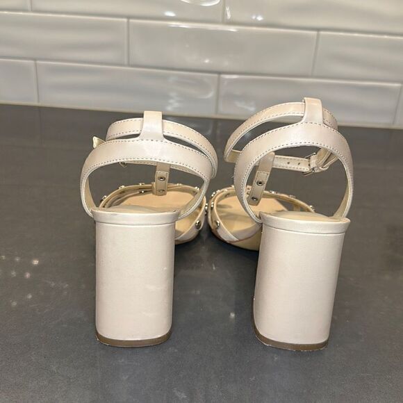 Marc Fischer-STUDDED BLOCK HEEL SANDAL IN LNALL/278 - Picture 8 of 13